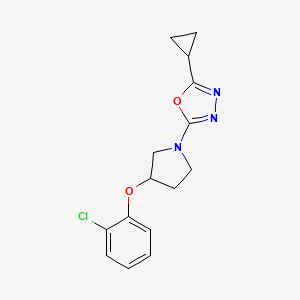 2-[3-(2-Chlorophenoxy)pyrrolidin-1-yl]-5-cyclopropyl-1,3,4-oxadiazole