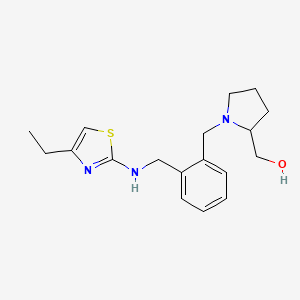 [1-[[2-[[(4-Ethyl-1,3-thiazol-2-yl)amino]methyl]phenyl]methyl]pyrrolidin-2-yl]methanol