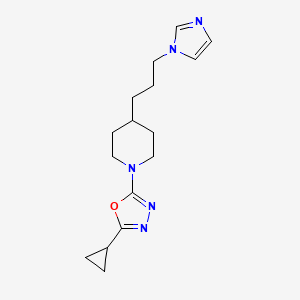 2-Cyclopropyl-5-[4-(3-imidazol-1-ylpropyl)piperidin-1-yl]-1,3,4-oxadiazole