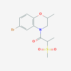 1-(6-Bromo-2-methyl-2,3-dihydro-1,4-benzoxazin-4-yl)-2-methylsulfonylpropan-1-one