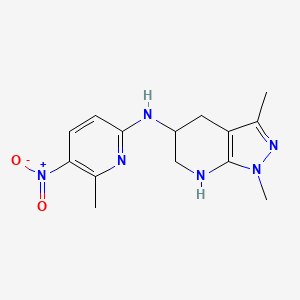 1,3-dimethyl-N-(6-methyl-5-nitropyridin-2-yl)-4,5,6,7-tetrahydropyrazolo[3,4-b]pyridin-5-amine