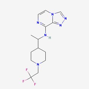 N-[1-[1-(2,2,2-trifluoroethyl)piperidin-4-yl]ethyl]-[1,2,4]triazolo[4,3-a]pyrazin-8-amine