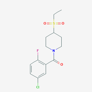 (5-Chloro-2-fluorophenyl)-(4-ethylsulfonylpiperidin-1-yl)methanone