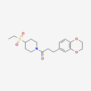 3-(2,3-Dihydro-1,4-benzodioxin-6-yl)-1-(4-ethylsulfonylpiperidin-1-yl)propan-1-one