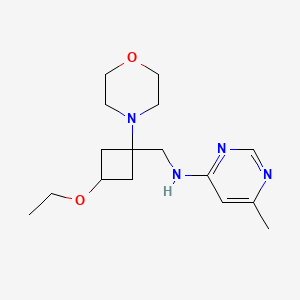 N-[(3-ethoxy-1-morpholin-4-ylcyclobutyl)methyl]-6-methylpyrimidin-4-amine