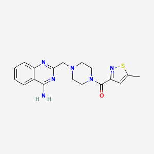 [4-[(4-Aminoquinazolin-2-yl)methyl]piperazin-1-yl]-(5-methyl-1,2-thiazol-3-yl)methanone