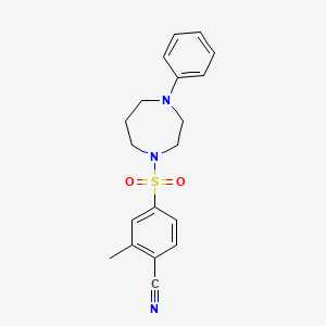 2-Methyl-4-[(4-phenyl-1,4-diazepan-1-yl)sulfonyl]benzonitrile