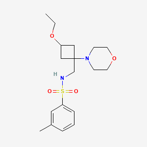 N-[(3-ethoxy-1-morpholin-4-ylcyclobutyl)methyl]-3-methylbenzenesulfonamide