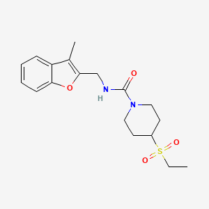 4-ethylsulfonyl-N-[(3-methyl-1-benzofuran-2-yl)methyl]piperidine-1-carboxamide