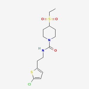 N-[2-(5-chlorothiophen-2-yl)ethyl]-4-ethylsulfonylpiperidine-1-carboxamide