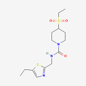 4-ethylsulfonyl-N-[(5-ethyl-1,3-thiazol-2-yl)methyl]piperidine-1-carboxamide