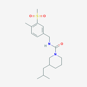 N-[(4-methyl-3-methylsulfonylphenyl)methyl]-3-(2-methylpropyl)piperidine-1-carboxamide