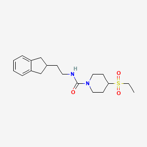 N-[2-(2,3-dihydro-1H-inden-2-yl)ethyl]-4-ethylsulfonylpiperidine-1-carboxamide