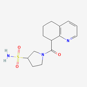 1-(5,6,7,8-Tetrahydroquinoline-8-carbonyl)pyrrolidine-3-sulfonamide