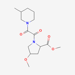 Methyl 4-methoxy-1-[2-(3-methylpiperidin-1-yl)-2-oxoacetyl]pyrrolidine-2-carboxylate