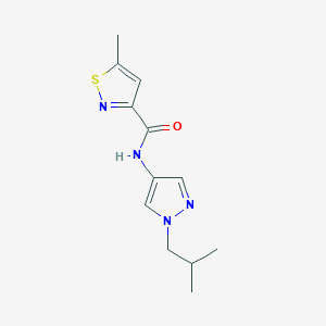 5-methyl-N-[1-(2-methylpropyl)pyrazol-4-yl]-1,2-thiazole-3-carboxamide