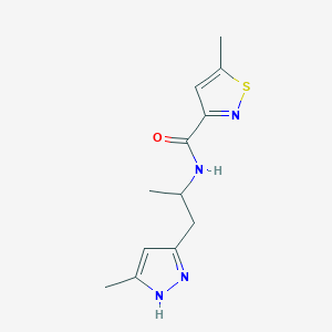 5-methyl-N-[1-(5-methyl-1H-pyrazol-3-yl)propan-2-yl]-1,2-thiazole-3-carboxamide