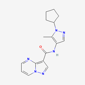 N-(1-cyclopentyl-5-methylpyrazol-4-yl)pyrazolo[1,5-a]pyrimidine-3-carboxamide