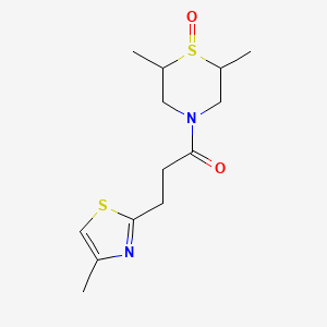 1-(2,6-Dimethyl-1-oxo-1,4-thiazinan-4-yl)-3-(4-methyl-1,3-thiazol-2-yl)propan-1-one