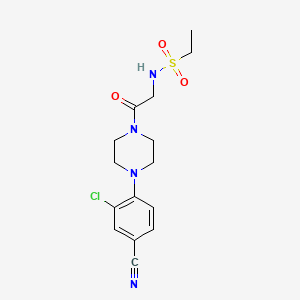 N-[2-[4-(2-chloro-4-cyanophenyl)piperazin-1-yl]-2-oxoethyl]ethanesulfonamide