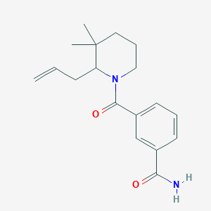 3-(3,3-Dimethyl-2-prop-2-enylpiperidine-1-carbonyl)benzamide