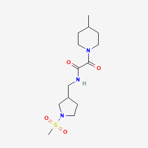 2-(4-methylpiperidin-1-yl)-N-[(1-methylsulfonylpyrrolidin-3-yl)methyl]-2-oxoacetamide