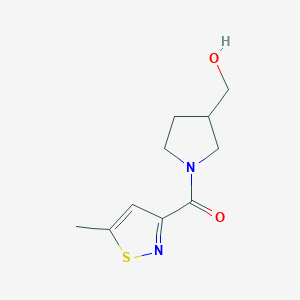 [3-(Hydroxymethyl)pyrrolidin-1-yl]-(5-methyl-1,2-thiazol-3-yl)methanone