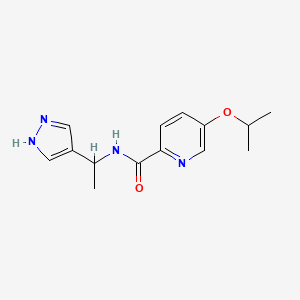 5-propan-2-yloxy-N-[1-(1H-pyrazol-4-yl)ethyl]pyridine-2-carboxamide