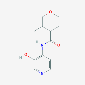 N-(3-hydroxypyridin-4-yl)-3-methyloxane-4-carboxamide