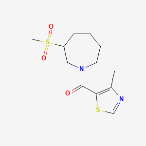 (3-Methylsulfonylazepan-1-yl)-(4-methyl-1,3-thiazol-5-yl)methanone