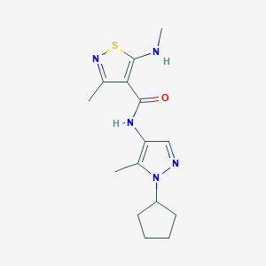 N-(1-cyclopentyl-5-methylpyrazol-4-yl)-3-methyl-5-(methylamino)-1,2-thiazole-4-carboxamide