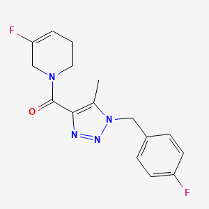 (5-fluoro-3,6-dihydro-2H-pyridin-1-yl)-[1-[(4-fluorophenyl)methyl]-5-methyltriazol-4-yl]methanone