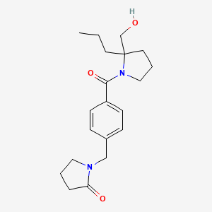 1-[[4-[2-(Hydroxymethyl)-2-propylpyrrolidine-1-carbonyl]phenyl]methyl]pyrrolidin-2-one