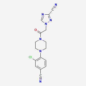 1-[2-[4-(2-Chloro-4-cyanophenyl)piperazin-1-yl]-2-oxoethyl]-1,2,4-triazole-3-carbonitrile