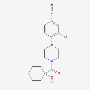 3-Chloro-4-[4-(1-hydroxycyclohexanecarbonyl)piperazin-1-yl]benzonitrile