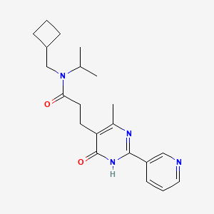 N-(cyclobutylmethyl)-3-(4-methyl-6-oxo-2-pyridin-3-yl-1H-pyrimidin-5-yl)-N-propan-2-ylpropanamide