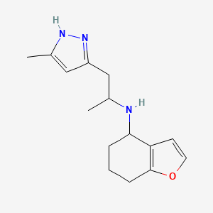 N-[1-(5-methyl-1H-pyrazol-3-yl)propan-2-yl]-4,5,6,7-tetrahydro-1-benzofuran-4-amine