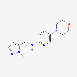 N-[1-(2-methylpyrazol-3-yl)ethyl]-5-morpholin-4-ylpyridin-2-amine