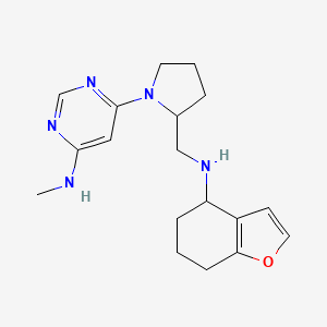 N-methyl-6-[2-[(4,5,6,7-tetrahydro-1-benzofuran-4-ylamino)methyl]pyrrolidin-1-yl]pyrimidin-4-amine