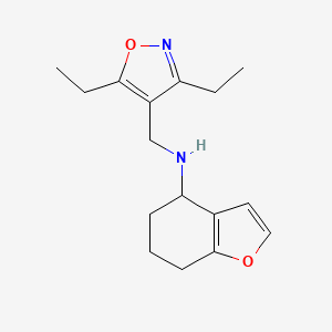 N-[(3,5-diethyl-1,2-oxazol-4-yl)methyl]-4,5,6,7-tetrahydro-1-benzofuran-4-amine