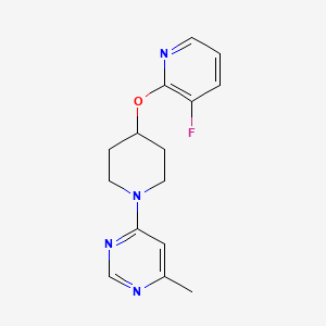 4-[4-(3-Fluoropyridin-2-yl)oxypiperidin-1-yl]-6-methylpyrimidine