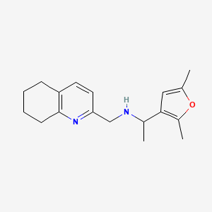 1-(2,5-dimethylfuran-3-yl)-N-(5,6,7,8-tetrahydroquinolin-2-ylmethyl)ethanamine