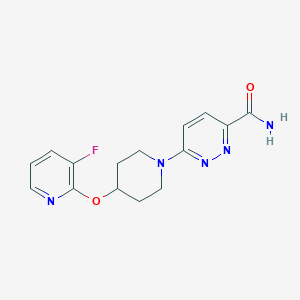 6-[4-(3-Fluoropyridin-2-yl)oxypiperidin-1-yl]pyridazine-3-carboxamide