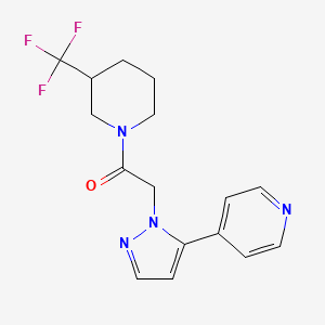 2-(5-Pyridin-4-ylpyrazol-1-yl)-1-[3-(trifluoromethyl)piperidin-1-yl]ethanone