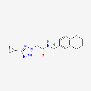 2-(5-cyclopropyltetrazol-2-yl)-N-[1-(5,6,7,8-tetrahydronaphthalen-2-yl)ethyl]acetamide