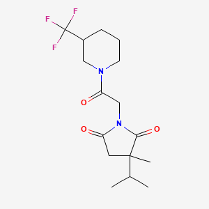 3-Methyl-1-[2-oxo-2-[3-(trifluoromethyl)piperidin-1-yl]ethyl]-3-propan-2-ylpyrrolidine-2,5-dione