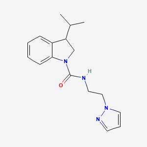 3-propan-2-yl-N-(2-pyrazol-1-ylethyl)-2,3-dihydroindole-1-carboxamide