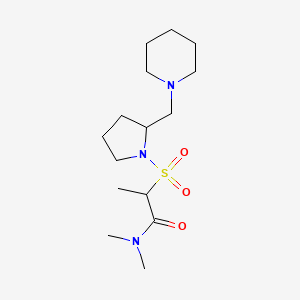 N,N-dimethyl-2-[2-(piperidin-1-ylmethyl)pyrrolidin-1-yl]sulfonylpropanamide