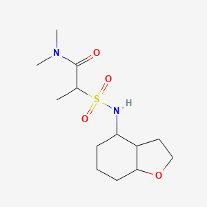 2-(2,3,3a,4,5,6,7,7a-octahydro-1-benzofuran-4-ylsulfamoyl)-N,N-dimethylpropanamide