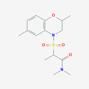 2-[(2,6-dimethyl-2,3-dihydro-1,4-benzoxazin-4-yl)sulfonyl]-N,N-dimethylpropanamide